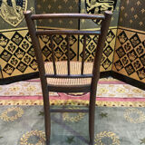 4 tanned bistro chairs