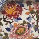 Top dish in earthenware of Gien decoration Peony