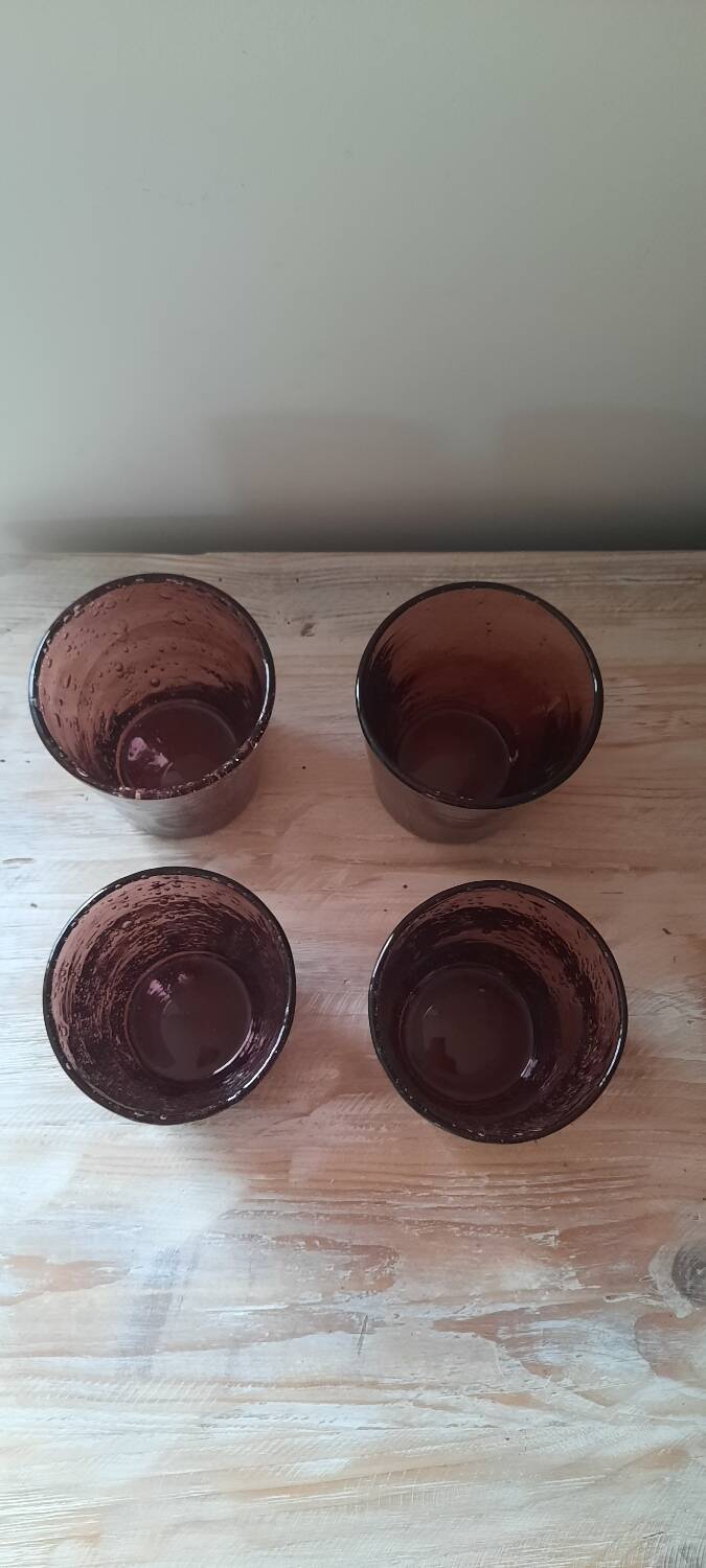 Purple bubbled glasses