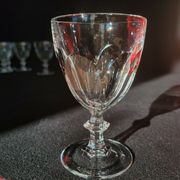 12 glasses of wine / port crystal facets Cristal D'Arques Rambouillet