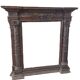 Large fireplace aedicule, carved frame, Renaissance style, 17th century, Italy