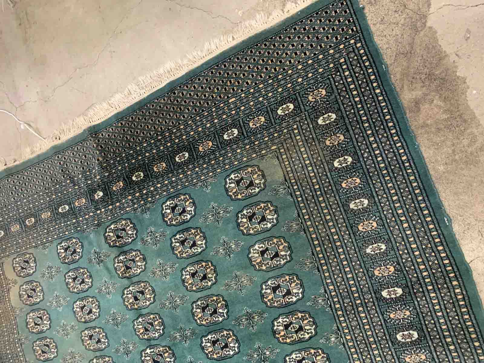 Vintage carpet uzbek bukhara handmade 186cm x 280cm 1970s