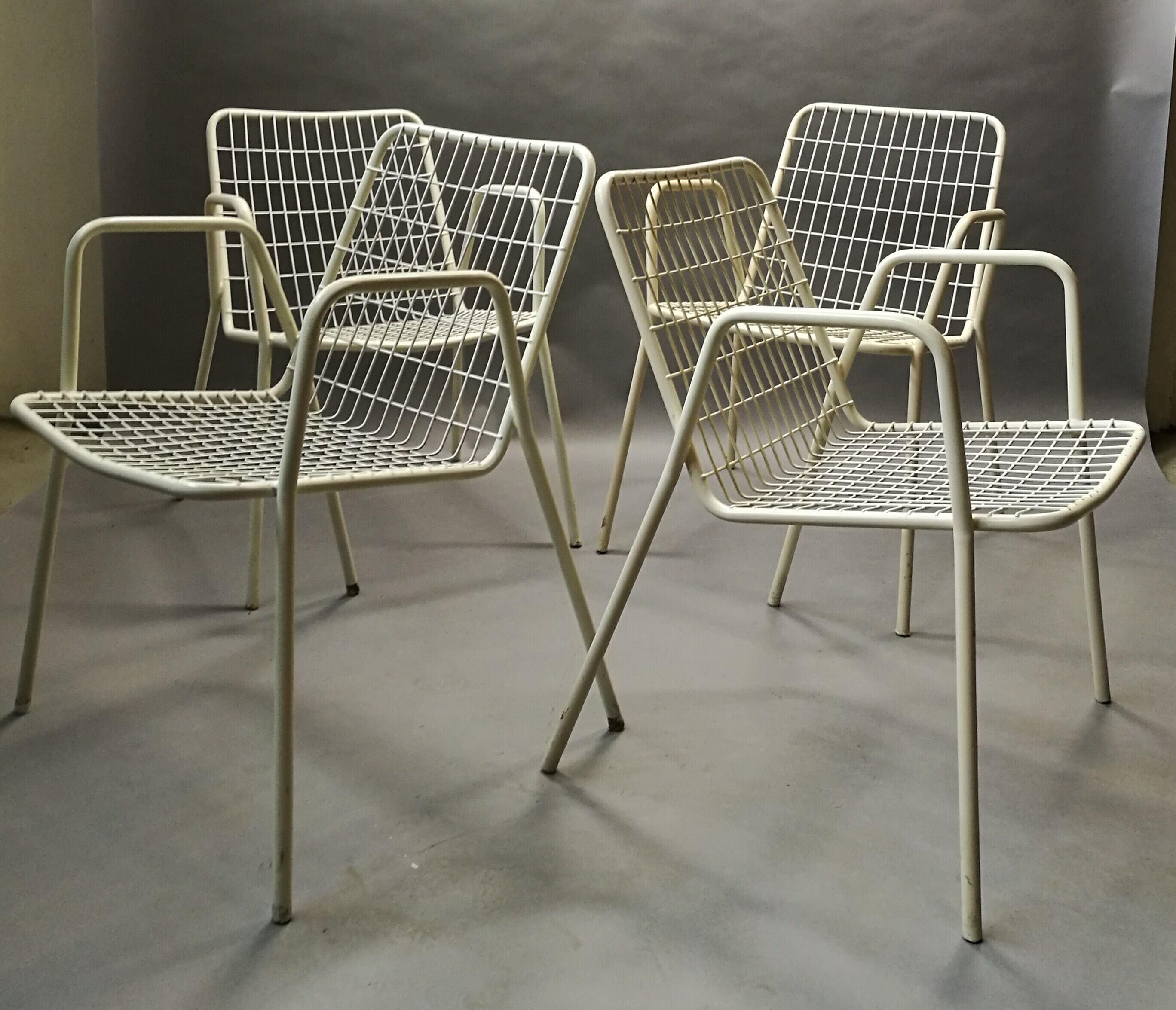 4 emu metal garden armchairs model rio
