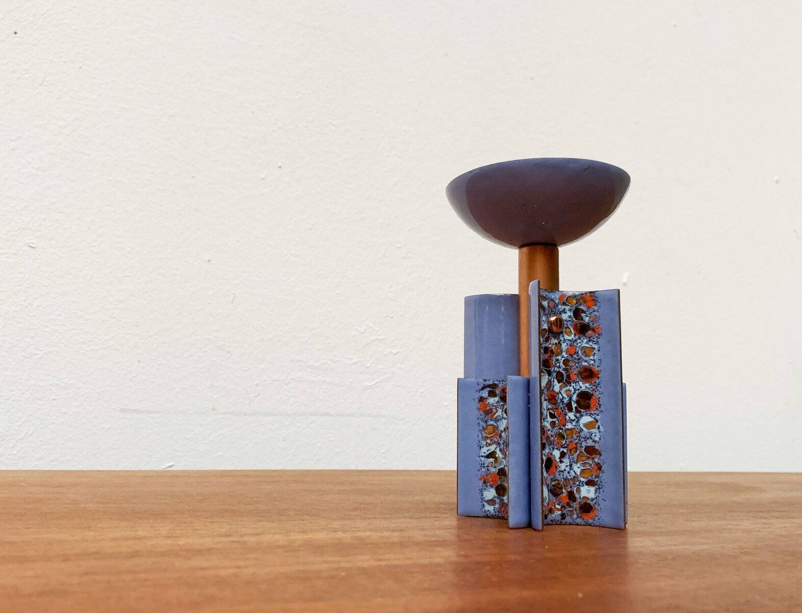 Vintage enamel candlestick