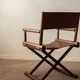 Italian Modern Vintage Folding Director's Chair in Wood and Leather, 1980s