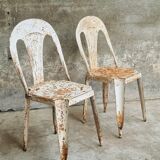 Set industrial chairs bistro chairs Tolix style