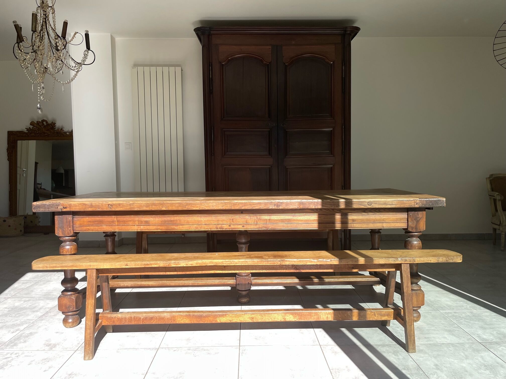 Castle, farm, convent kitchen table