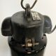 Industrial bauhaus black enamel pendant lamp, 1930s
