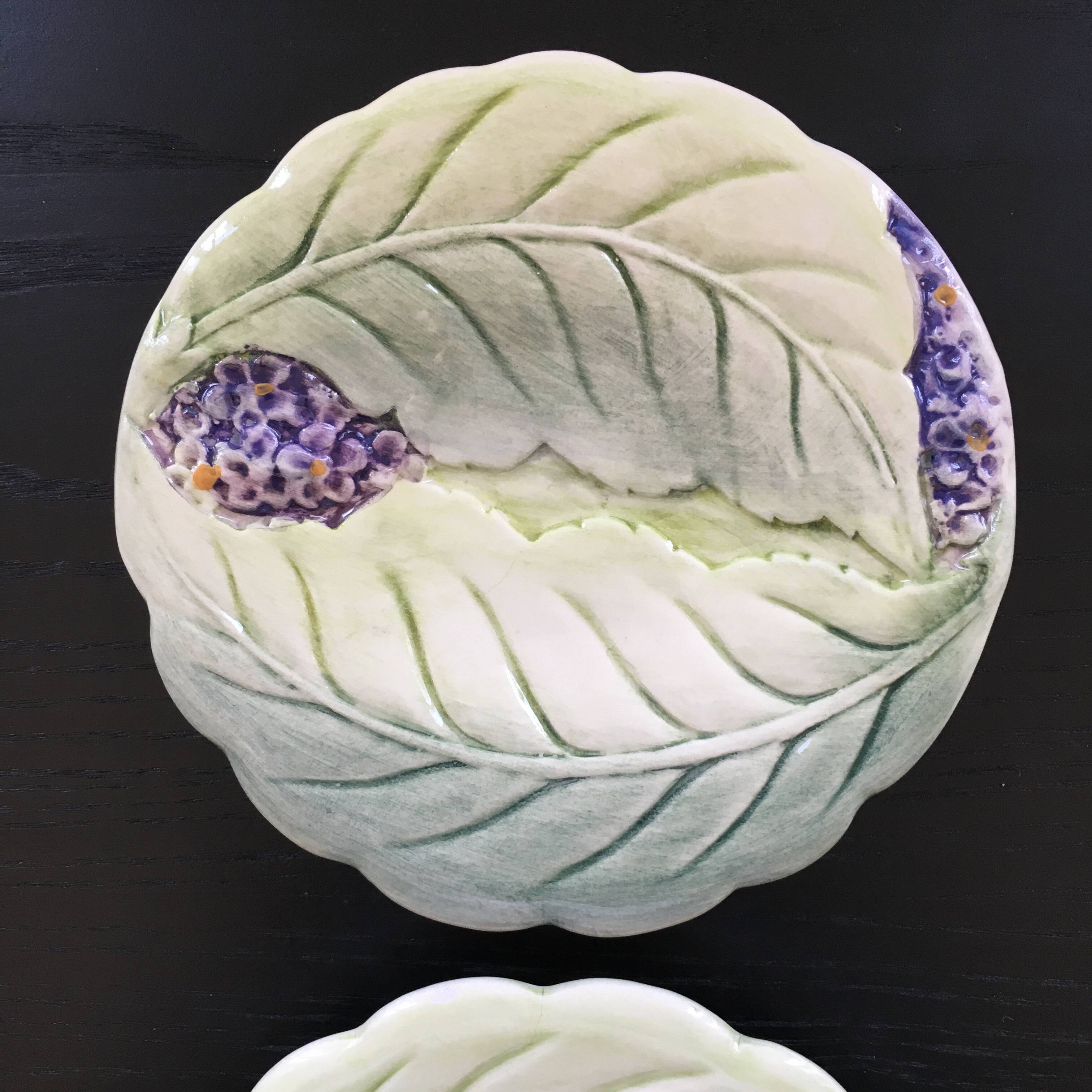 Paire de coupelles en barbotine