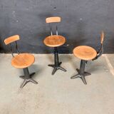 Singer industrial stool with back 1920