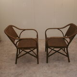 Pair of rattan chairs