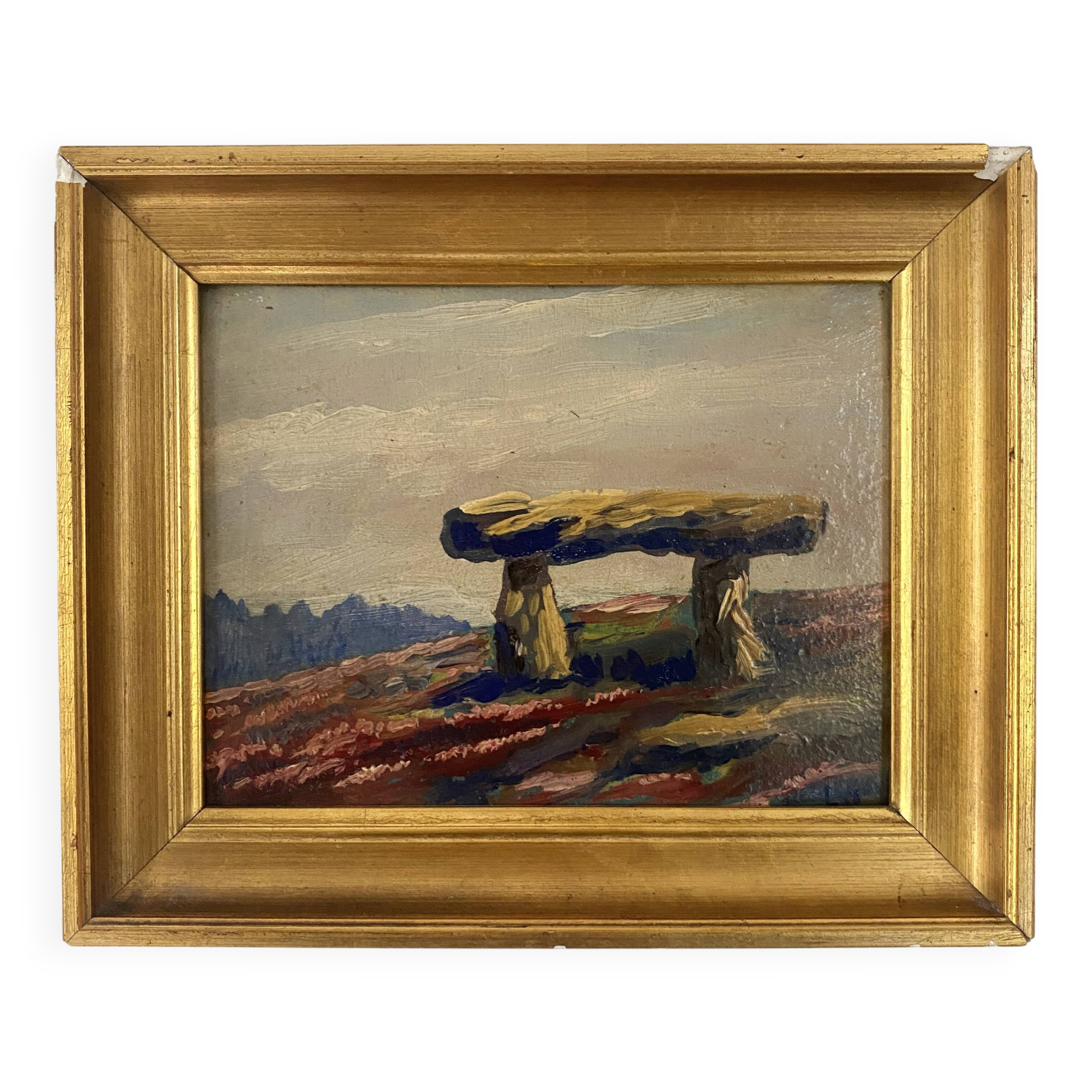 19th century oil and gilded frame