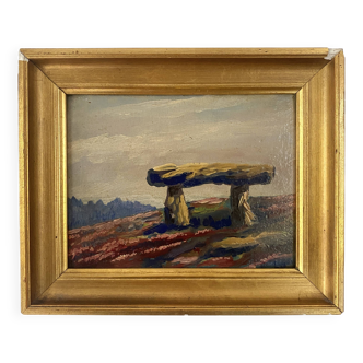 19th century oil and gilded frame