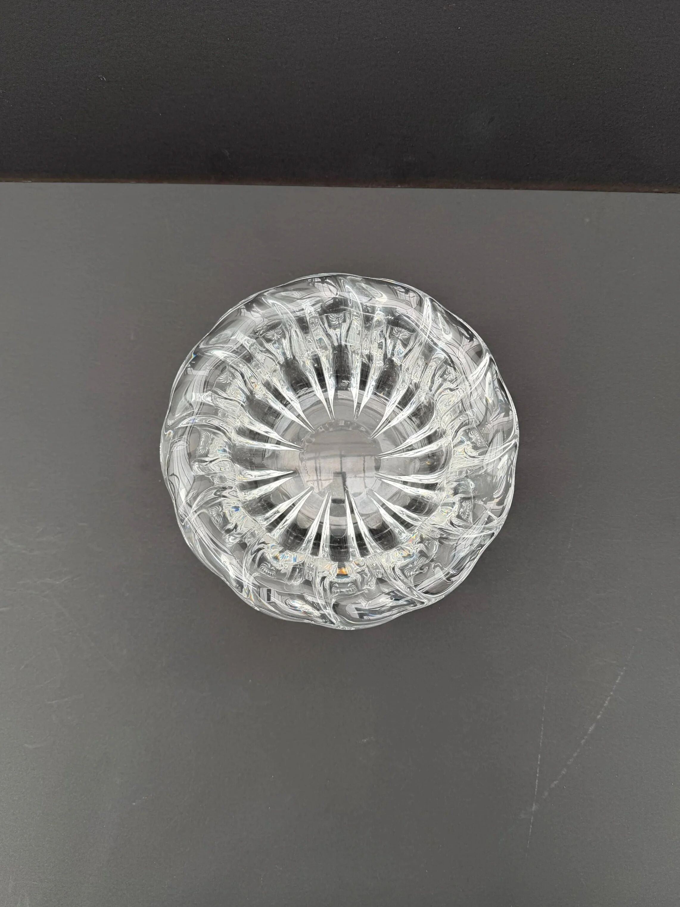 Orrefors crystal catchall, Sweden 1970