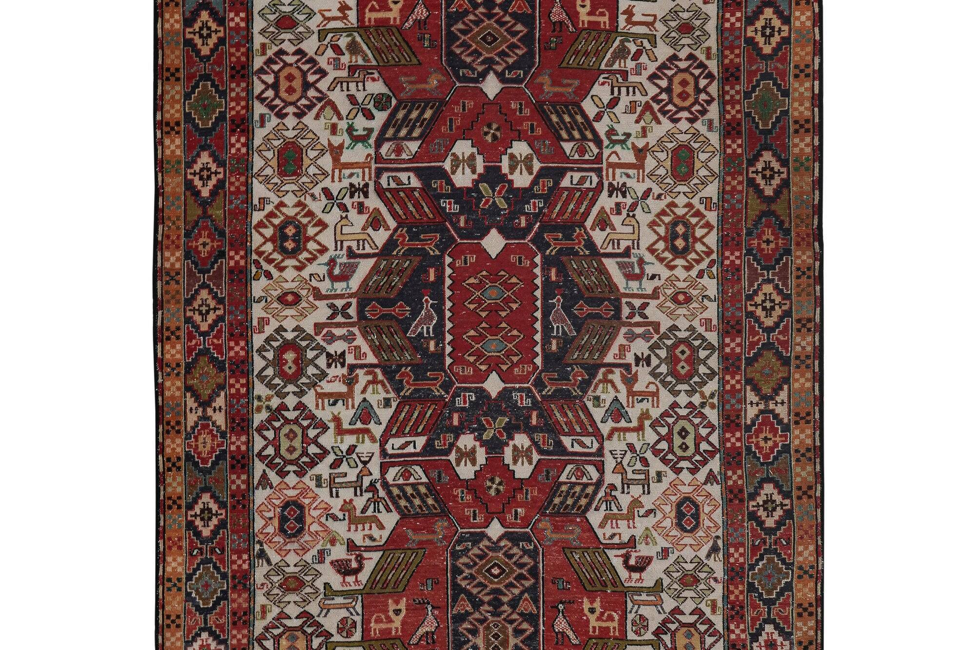 Vintage Turkish kilim handwoven 123x193 cm