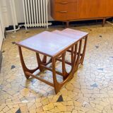 Teak trundle coffee table