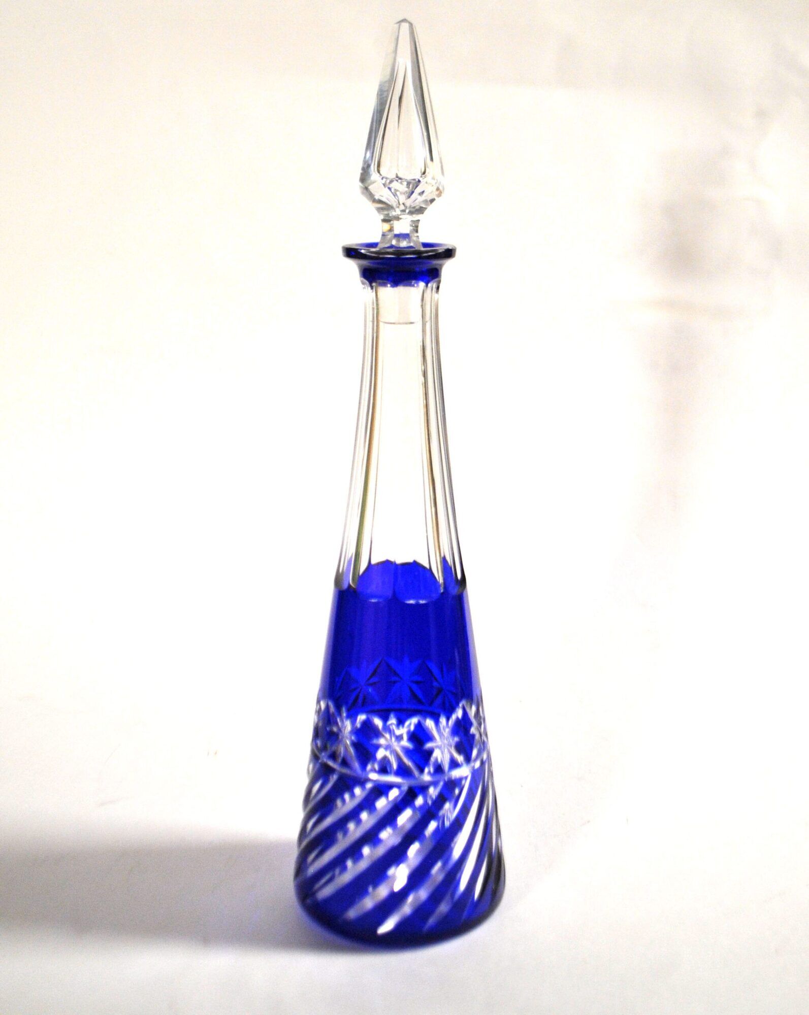 SAINT-LOUIS Metra Carafe in double-layered cobalt blue crystal – liqueur H31.5cm