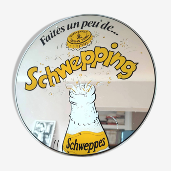 Miroir publicitaire vintage Schweppes