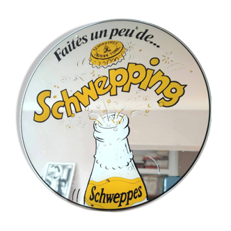 Vintage Schweppes advertising mirror