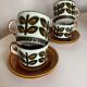Set of 4 cups of rambouillet 1960 lunches from Boch Belgium
