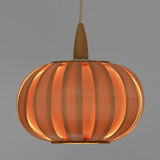 Pine veneer pendant light, Sweden 1970
