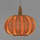 Pine veneer pendant light, Sweden 1970