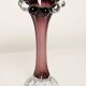 Thin small vintage purple glass vase from the mid-century, Europe, 1960s.