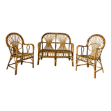 1960s italian rattan garden set