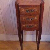 Pair of Louis XV style bedside tables in rosewood marquetry