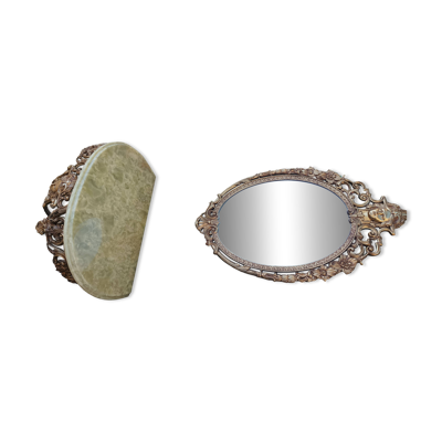 Console murale+ miroir assorti