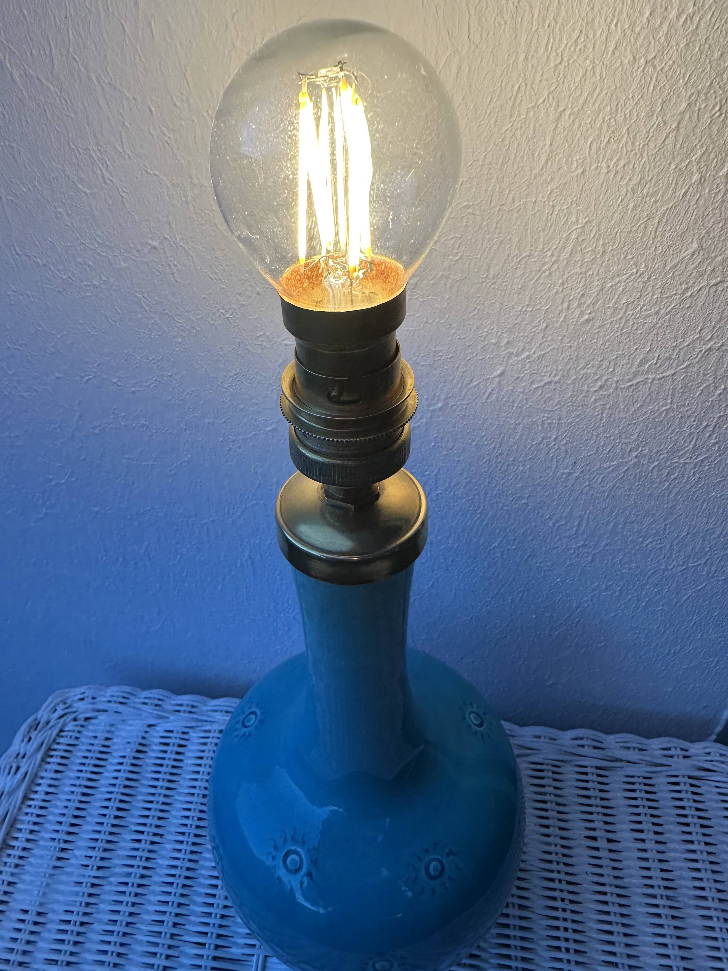 English ceramic lamp base Burmantofts Pottery England, 1880