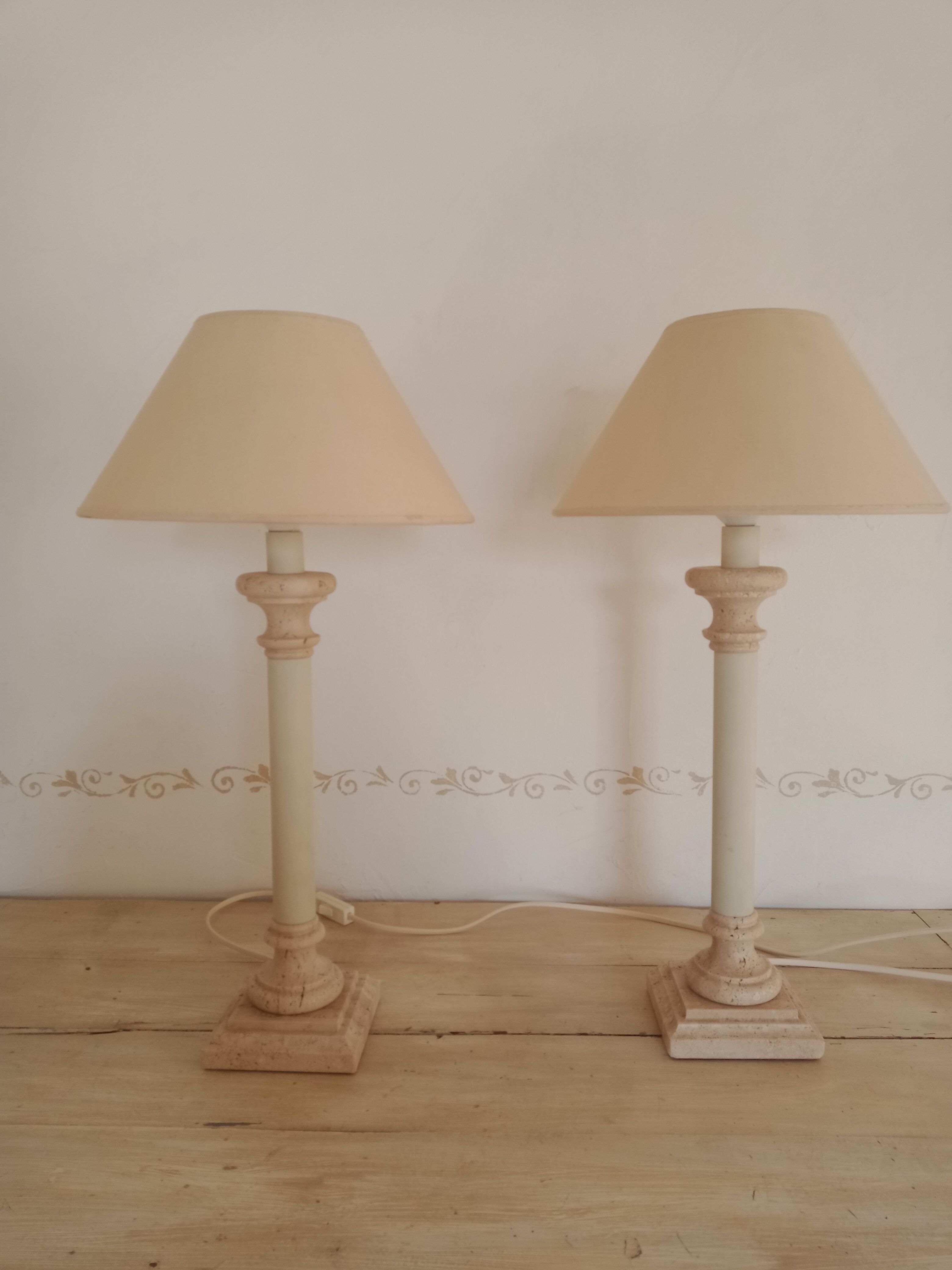 Pair of home table lamps the dolphin