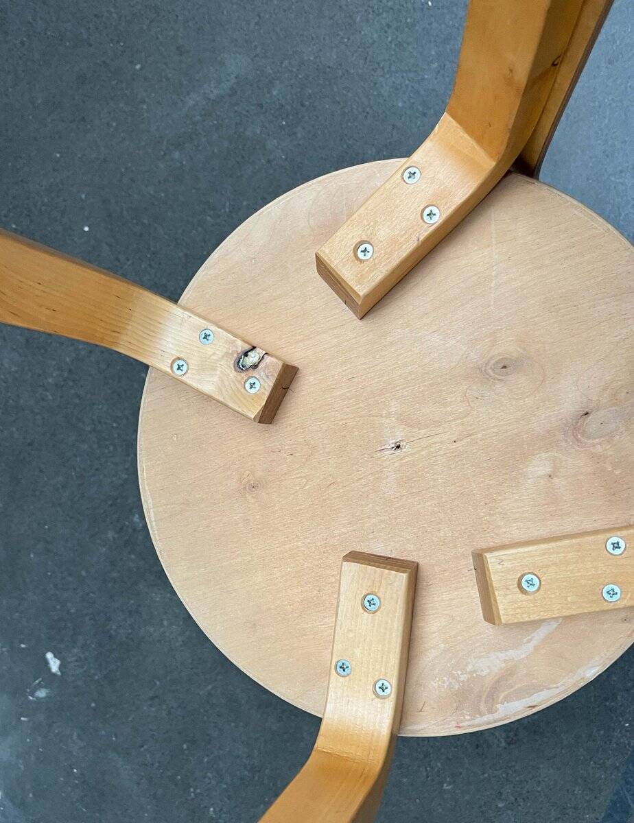 Vintage Red Children's Chair in Linoleum N65 by Alvar Aalto for Artek, Finland, 1970s