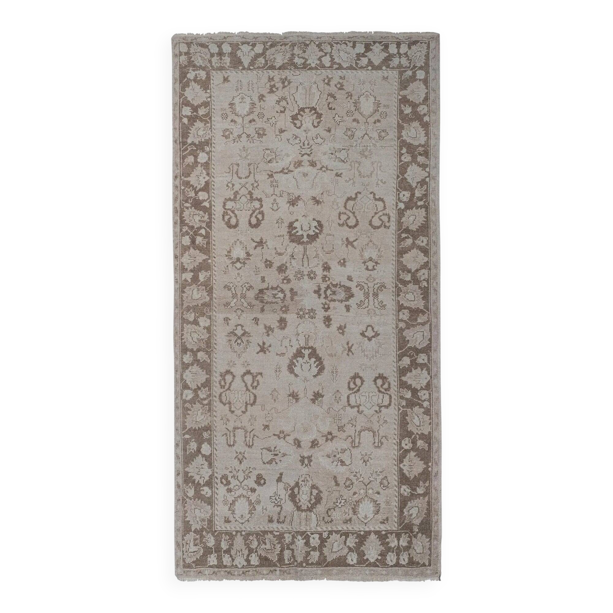Vintage handmade Turkish rug 135x260 cm