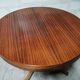 Rosewood extendable round table by Luigi Bartolini. vintage dining room 1960/70