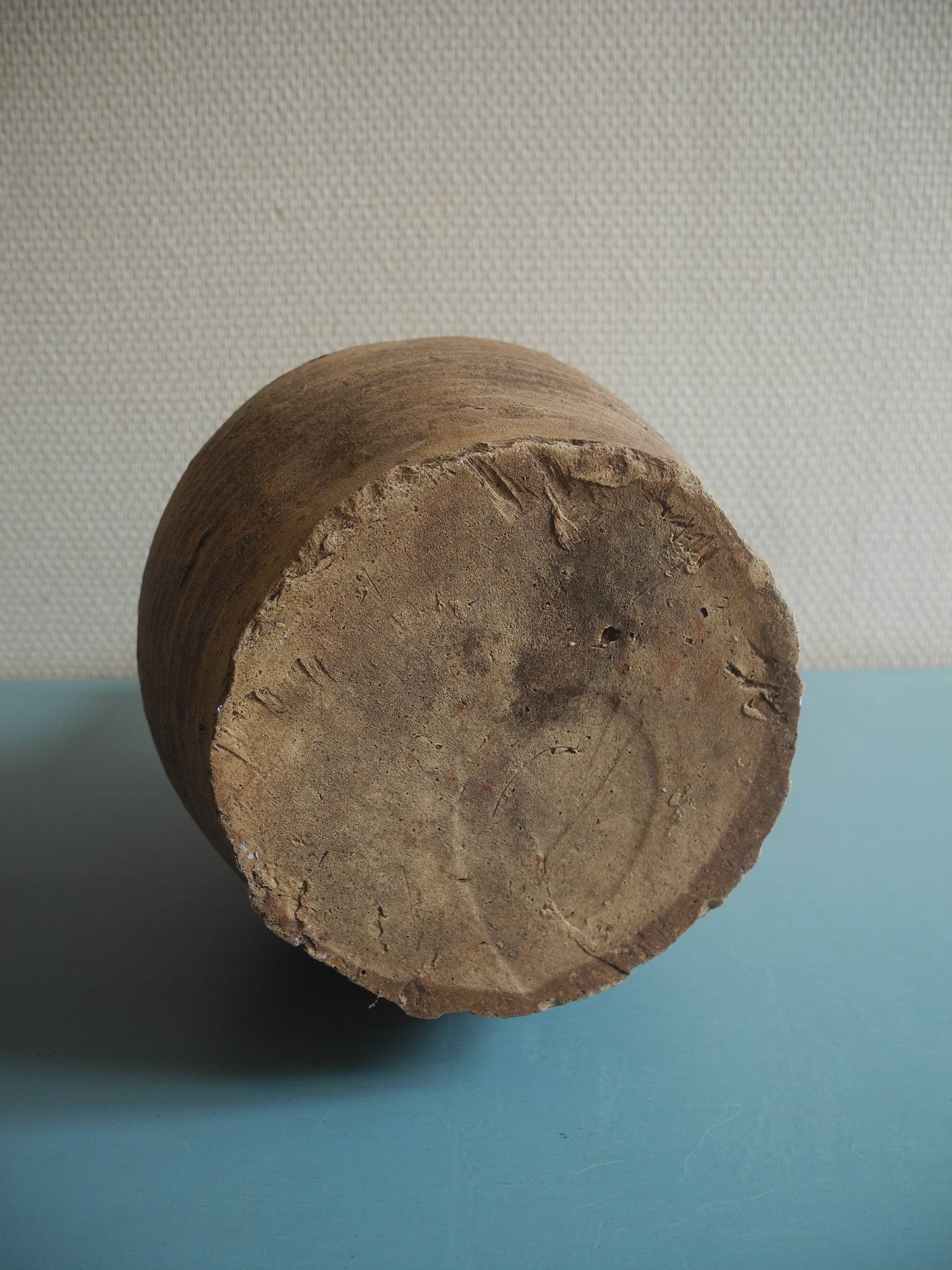 antique rustic decorative terracotta pottery bottle