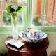 Old toilet set pitcher/broc, bowl - soap door
