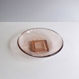 Art Deco dish in pink glass - 1930s