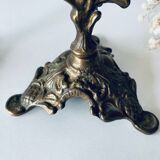 Pair of 19th century bronze candlesticks