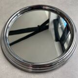 Art Deco silver mirror plateau, diameter 24cm.