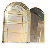 Showcase to be installed in golden brass 1950s
