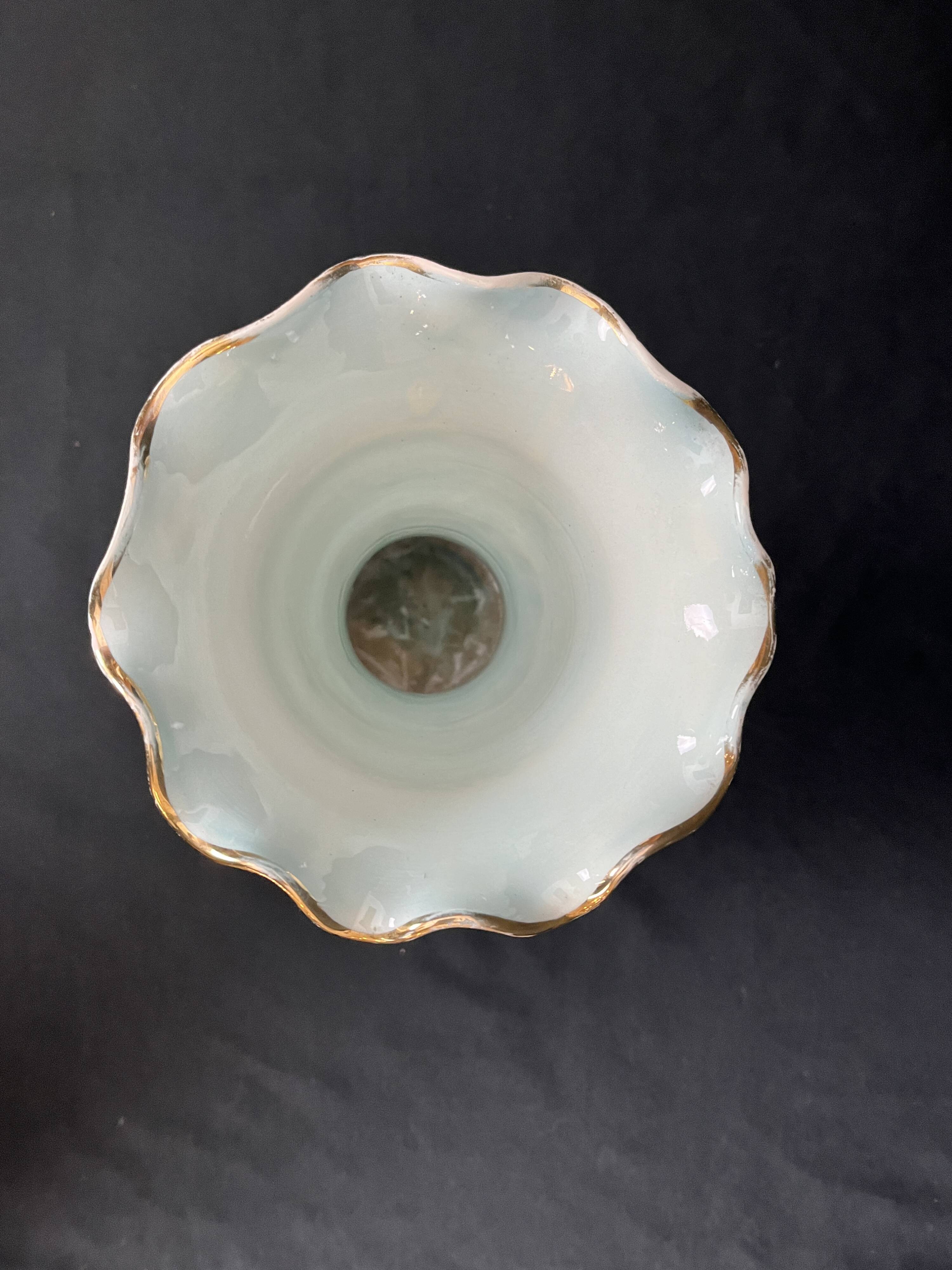 Tripod vase in Cerdazur enamelled slip, 20th century