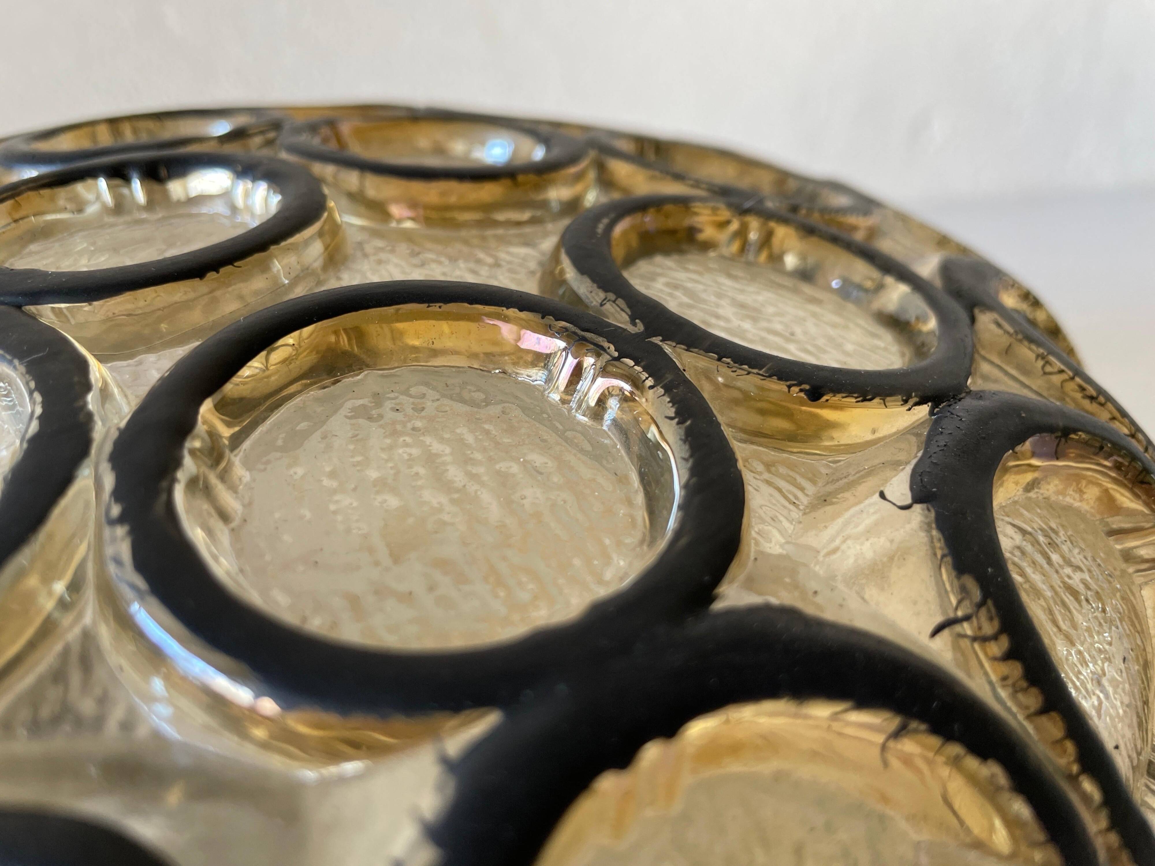 Iron or structured glass wall light by Limburg, 1960s, Germany.