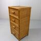 Rattan and wicker chest of drawers, 1970s
