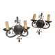 Pair of wrought iron sconces