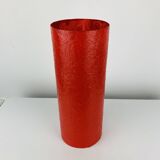 Red stone and fibreglass lamp, vintage