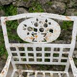 Paire de fauteuils en fer forgé