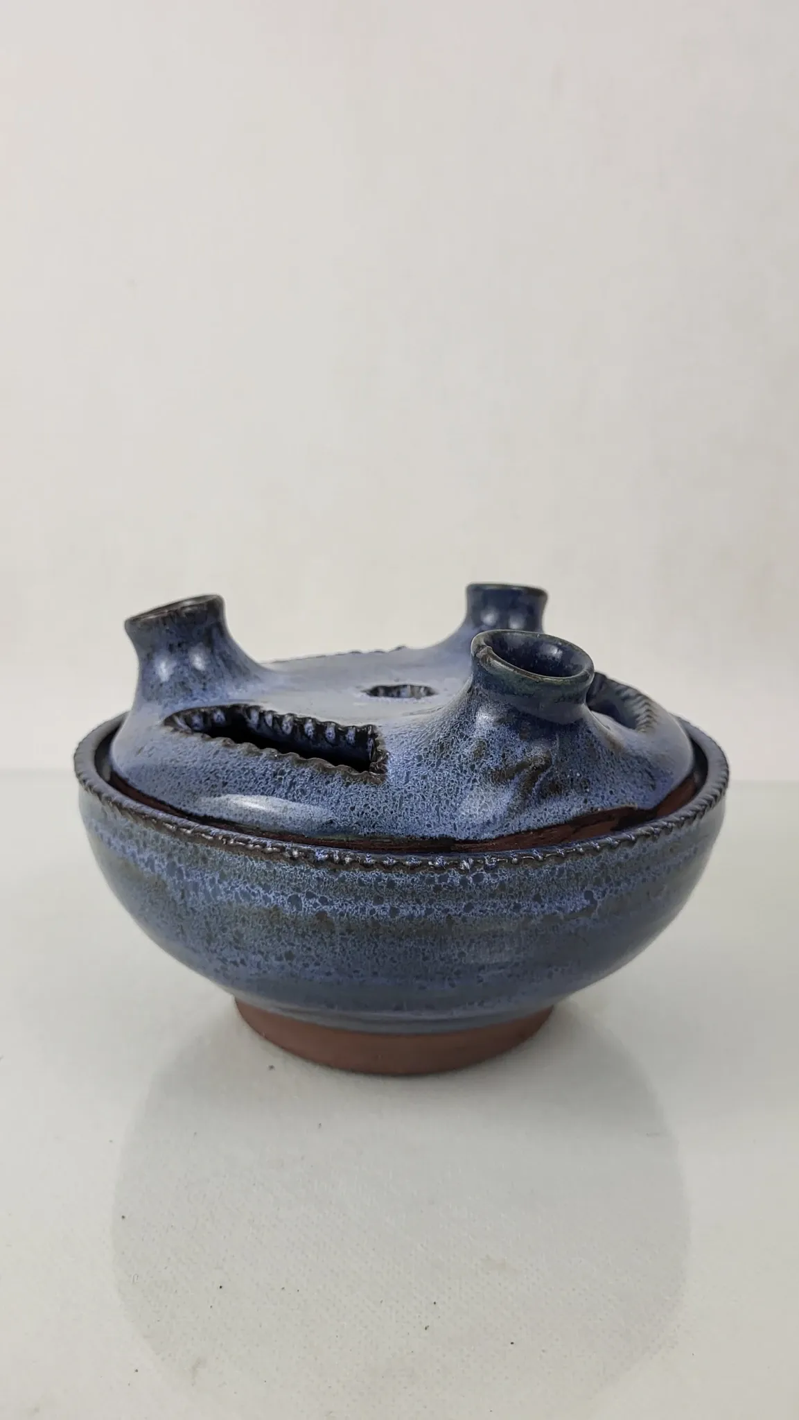 Flower vase in stoneware Pierlot / Ratilly / Puisaye