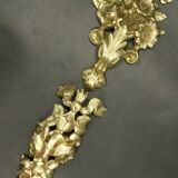 Set of two Louis XVI style floral ornaments - gilded bronze
