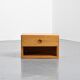 Solid pine bedside table from Arcs, France 1975